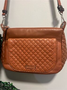 Vera Bradley Quilted Crossbody Bag - Cognac Brown